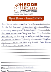 Success Story Hegde Fertility
