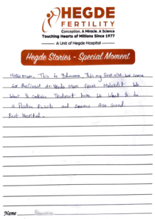 Success Story Hegde Fertility