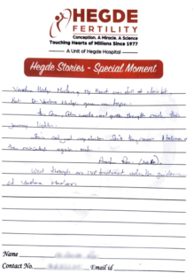 Success Story Hegde Fertility
