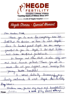 Success Story Hegde Fertility