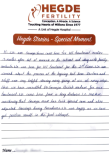 Success Story Hegde Fertility