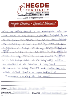 Success Story Hegde Fertility