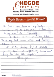 Success Story Hegde Fertility