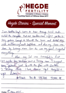 Success Story Hegde Fertility