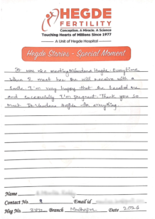 Success Story Hegde Fertility