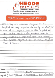 Success Story Hegde Fertility