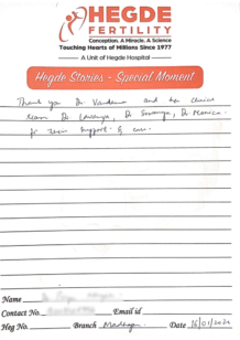 Success Story Hegde Fertility