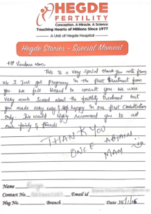 Success Story Hegde Fertility