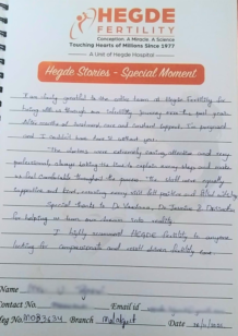 Success Story Hegde Fertility